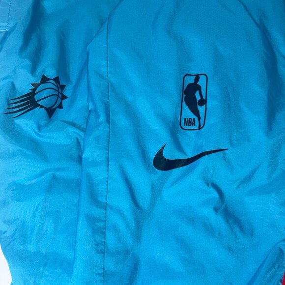 Nike NBA Pants Mens L Blue Nylon Elastic Waist Striped Basketball Joggers - Picture 3 of 8